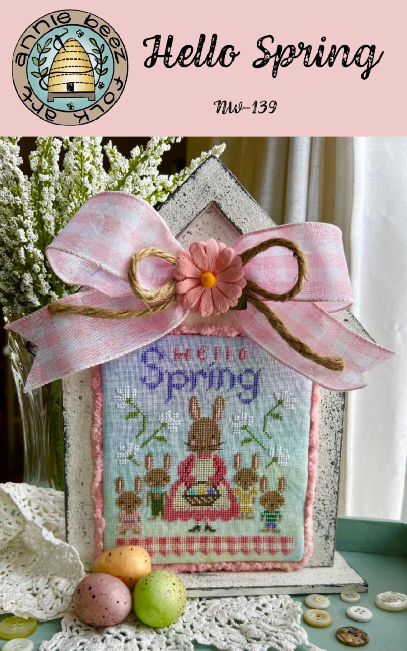 Hello Spring by Annie Beez Folk Art