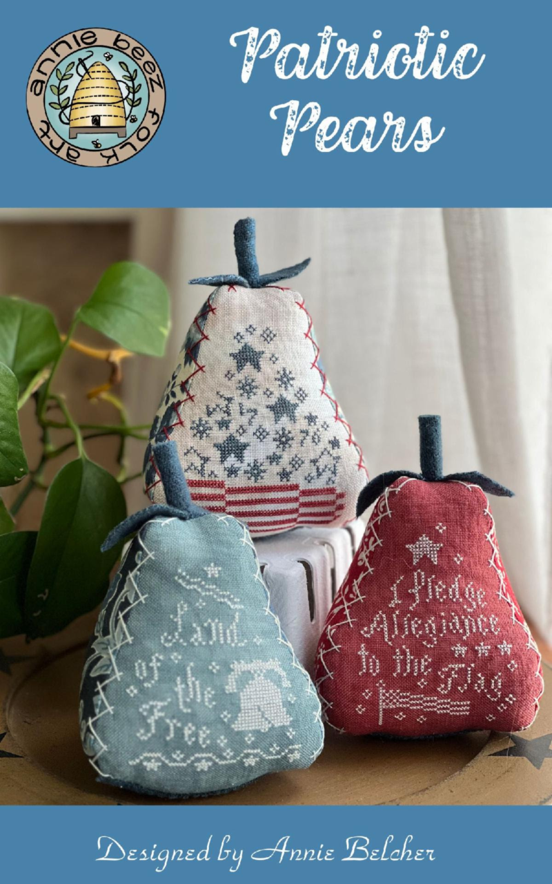 Patriotic Pears by Annie Beez Folk Art
