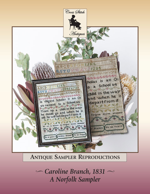 Caroline Branch, 1831, a Norfolk Sampler by Cross Stitch Antiques