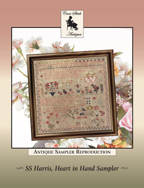SS Harris, Heart In Hand Sampler by Cross Stitch Antiques