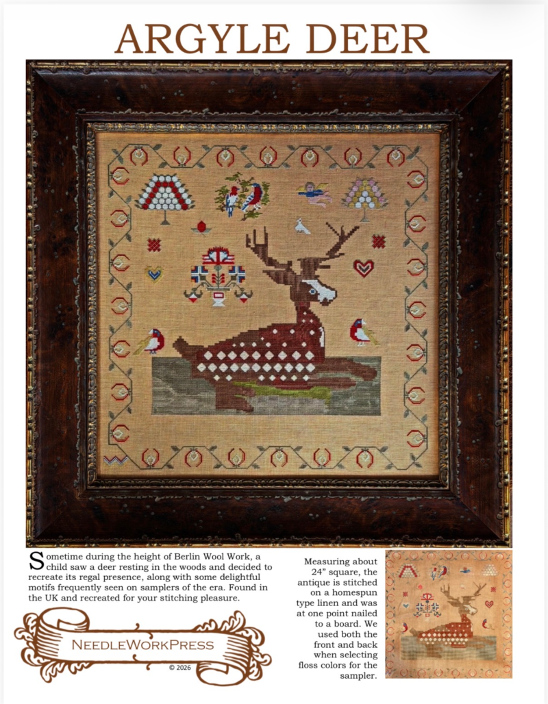 Argyle Deer by NeedleWork Press