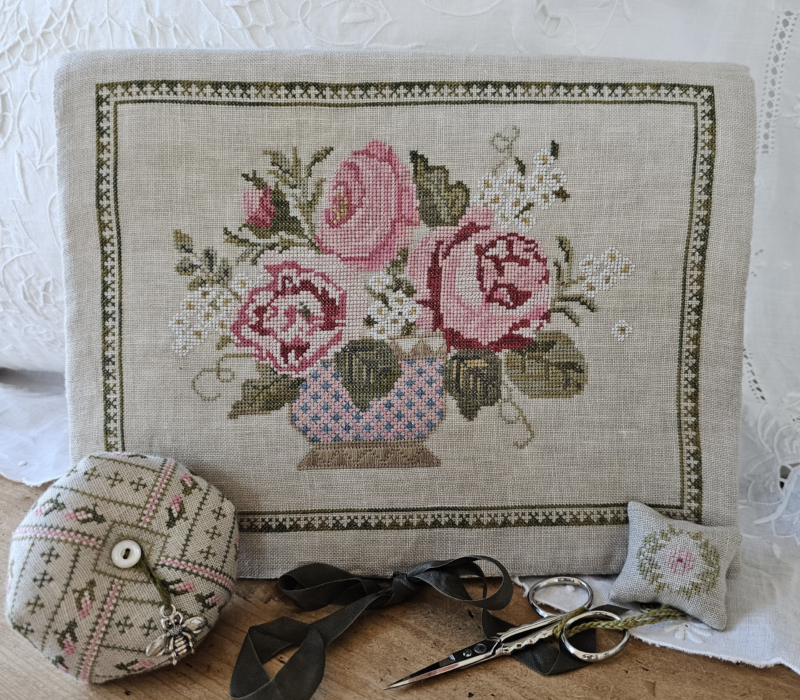 Peony Pocket by Samplers Not Forgotten