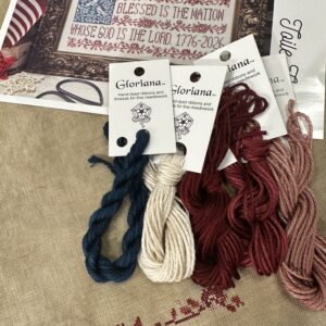 Gloriana Silk Pack for Toile Flag by Quaint Rose Needlearts
