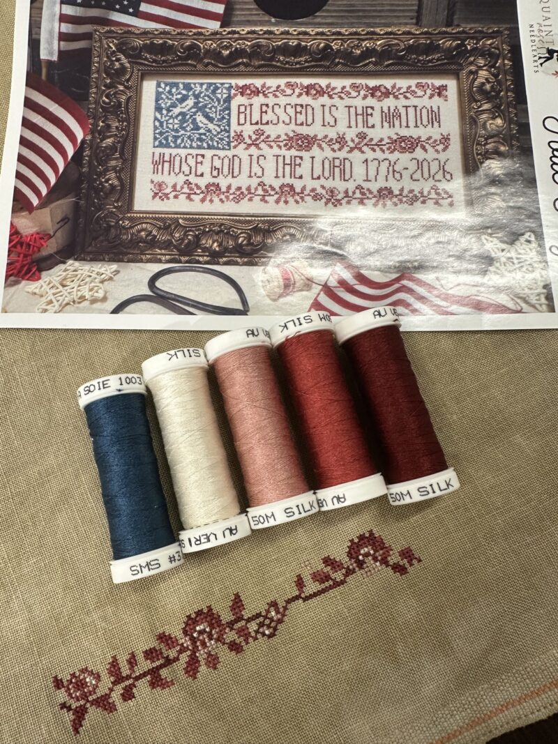 100.3 Silks for Toile Flag by Quaint Rose Needlearts