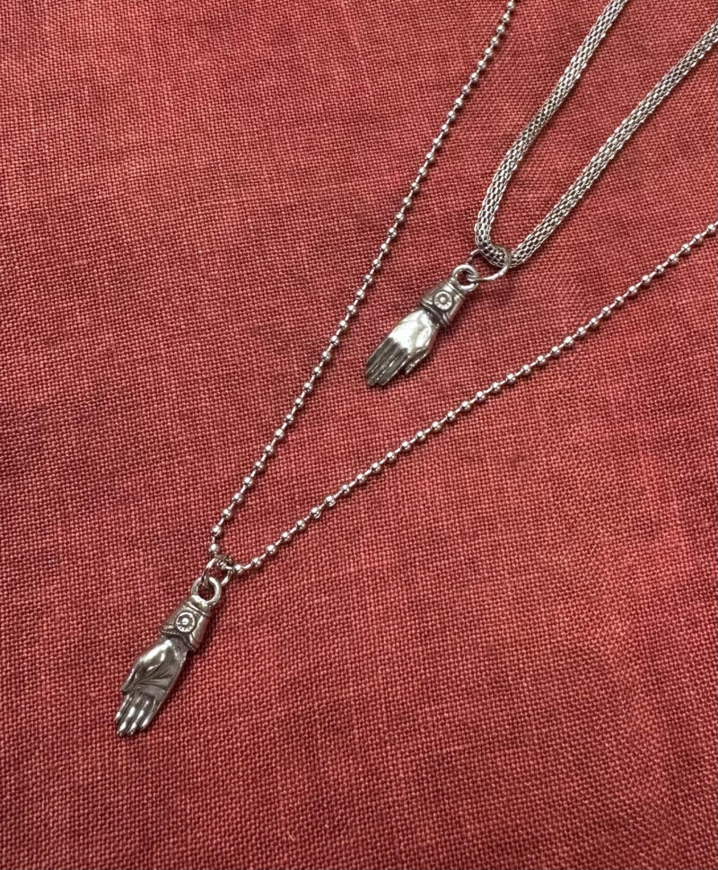 Hand Charm~ Hand-cast, Lead-Free Pewter by NeedleWork Press