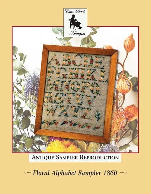 Floral Alphabet Sampler 1860 by Cross Stitch Antiques