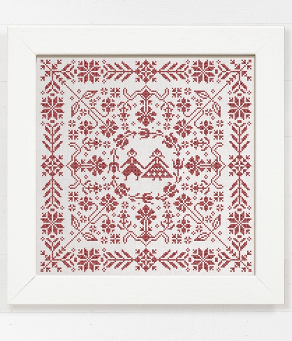 Swedish Folk Cushion by Modern Folk Embroidery