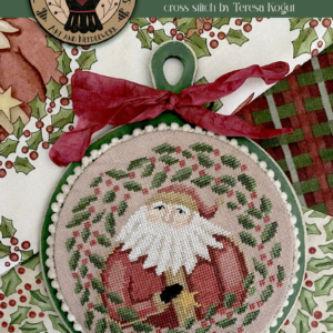 Santa Wreath Ornament by Teresa Kogut