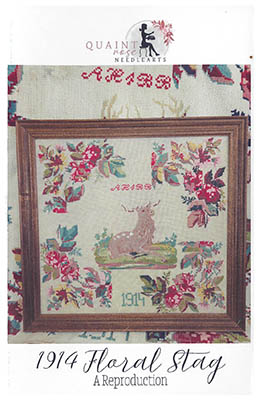 1914 Floral Stag by Quaint Rose Needle Arts