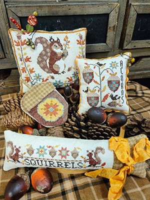 Acorn Thieves by Quaint Rose Needle Arts