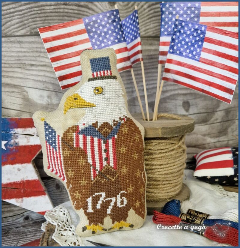 1776 Eagle Stitch and Stuff by Crocette a Gogò