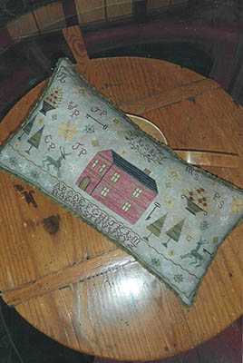 Home For Christmas Sampler Pillow by Chessie & Me