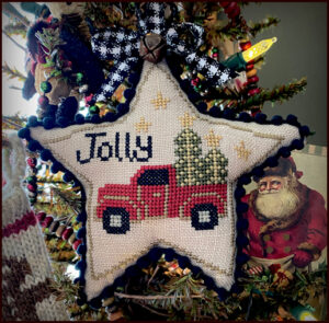Jolly Truck Star Ornament by Teresa Kogut's Creative Whims