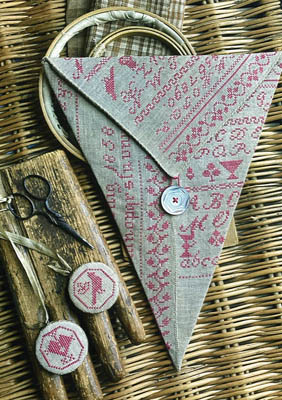 Luise Konig Redwork Sewing Pocket & Fob by Stacy Nash Designs