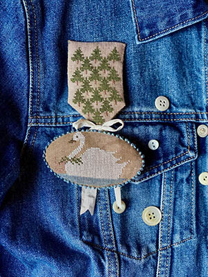Swans a Swimming Badge by Stacy Nash Designs