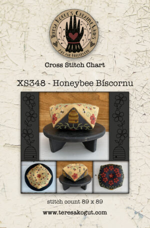Honeybee Biscornu by Teresa Kogut's Creative Whims