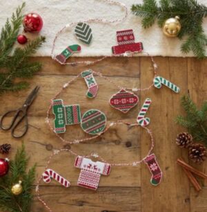 Festive Garland by Haystack Stitching