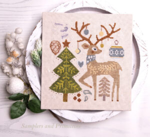 Festive Reindeer by Samplers and Primitives