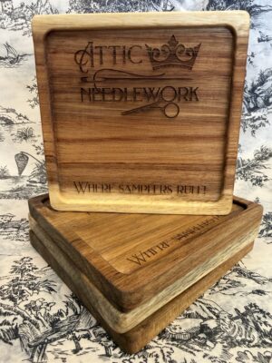 Attic NeedleWork Wooden Scissor Tray