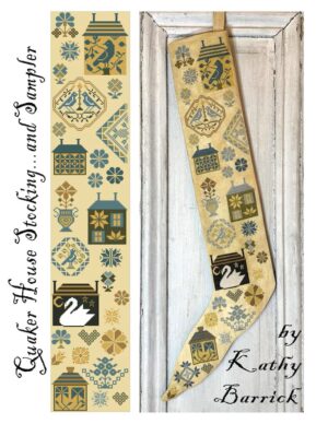 Quaker House Stocking... and Sampler by Kathy Barrick